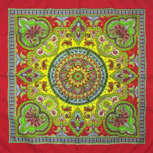 Bandana Rouge Motif Indien
