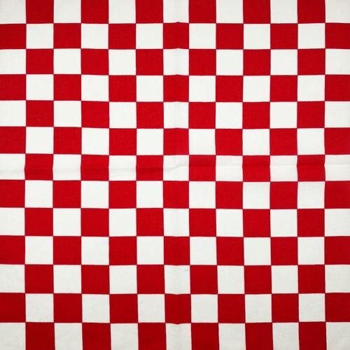 Bandana Rouge à Damier