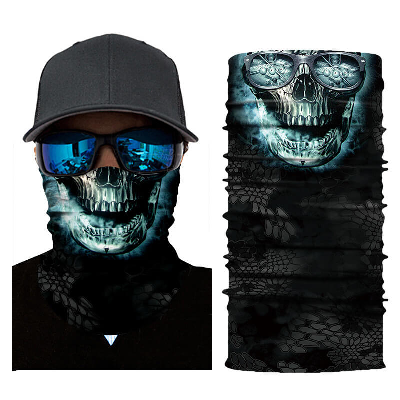 Bandana Glaciale Skull Rébellion