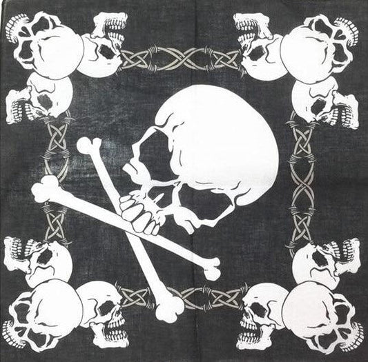 Bandana Crâne Barbelé - Style Rebelle