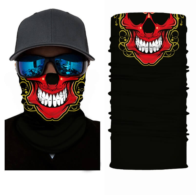 Bandana Squelette Rouge - Style Brandé