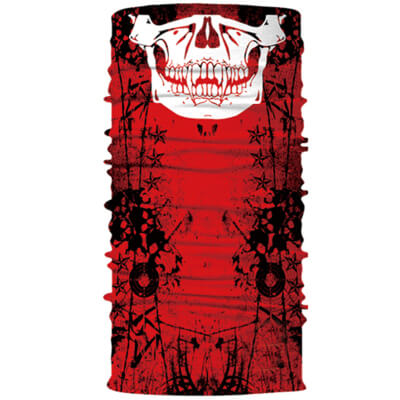 Bandana Tête de Mort Rouge Écarlate