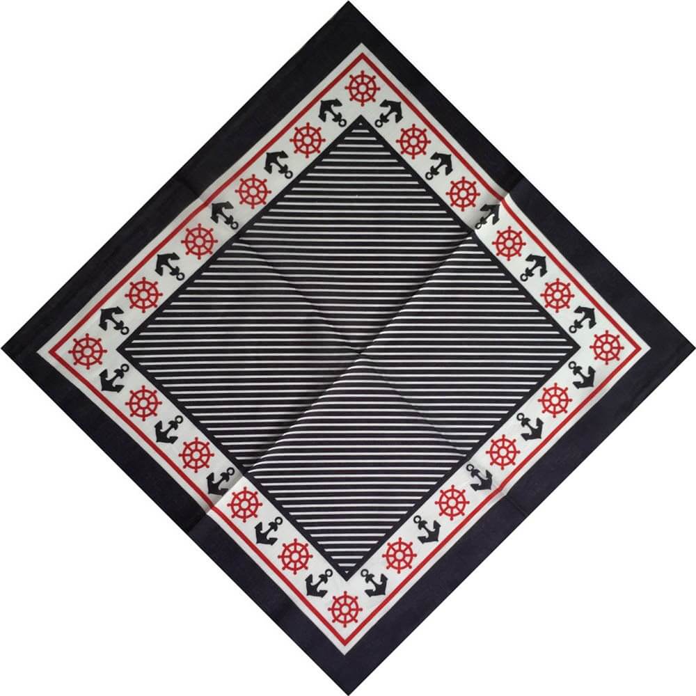 Bandana Marinière - L'accessoire indispensable aux looks marins.