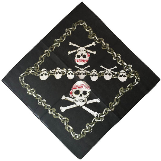 Bandana Pirate Noir - Élégance et Piraterie