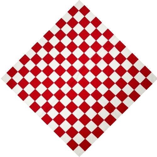 Bandana Rouge à Damier
