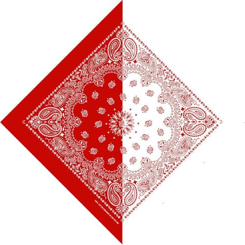 Bandana moitié blanc moitié rouge - Édition spéciale