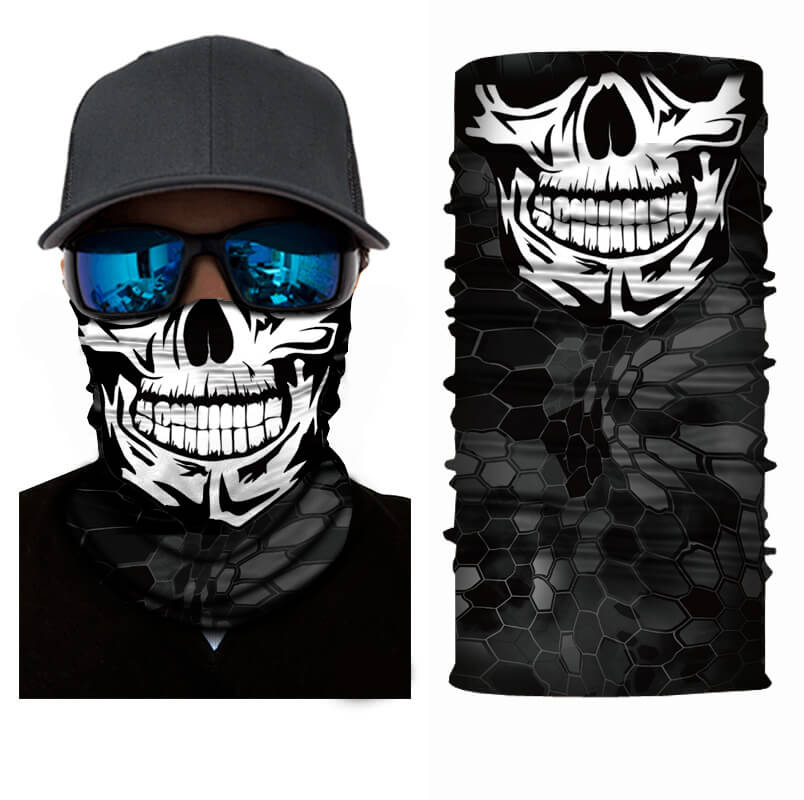 Bandana Tête de Mort Carbone Noir