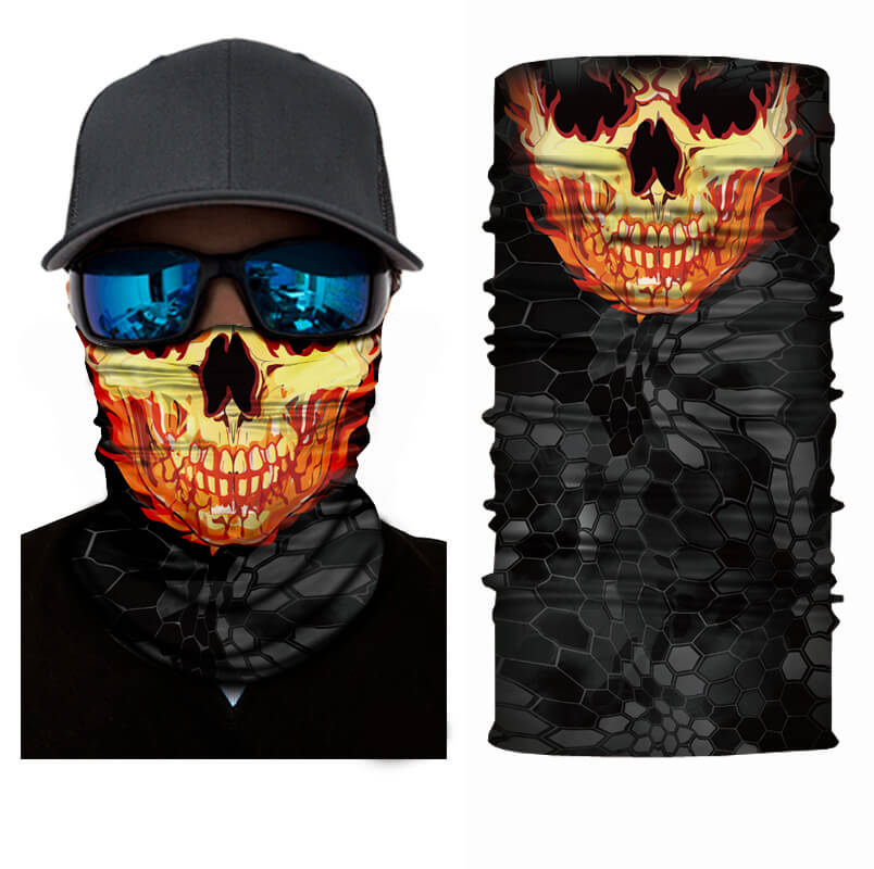 Bandana Skull en Flammes