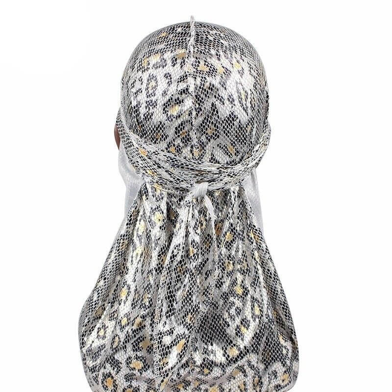 Durag Léopard des Neiges: Style Sauvage et Unique