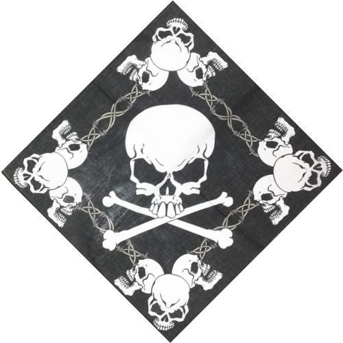 Bandana Crâne Barbelé - Style Rebelle