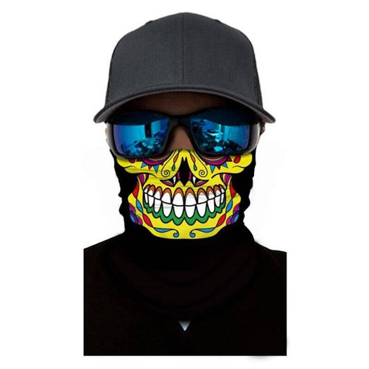 Bandana Skull Mexico Jaune