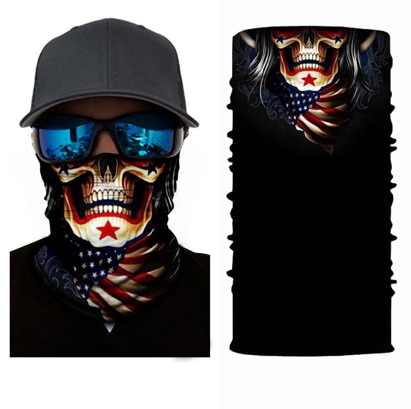 Bandana Squelette - USA Skull
