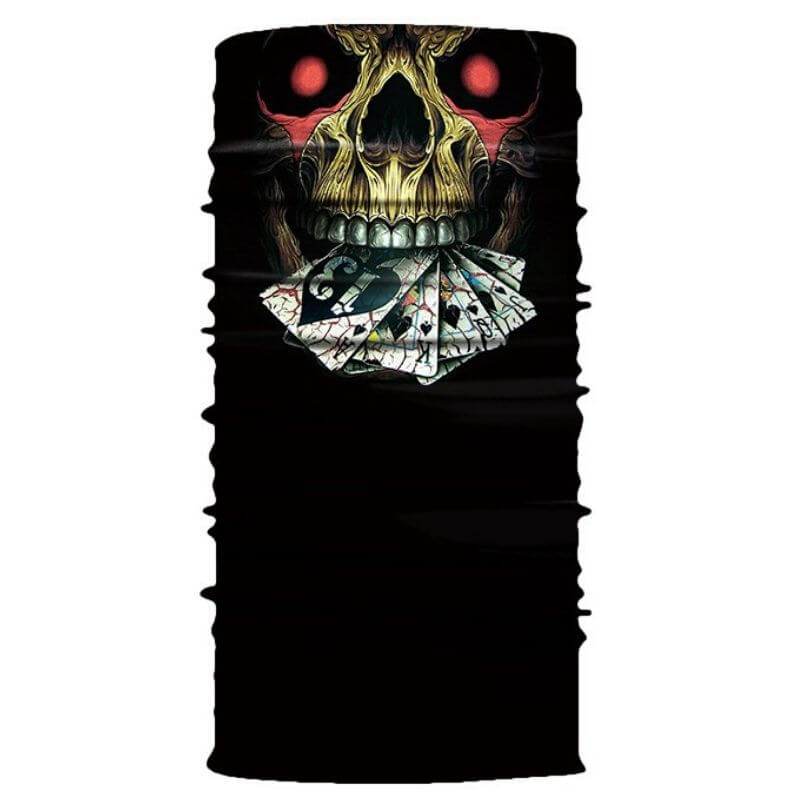 Bandana Poker Skull Head