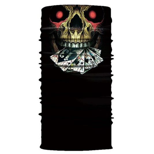 Bandana Poker Skull Head