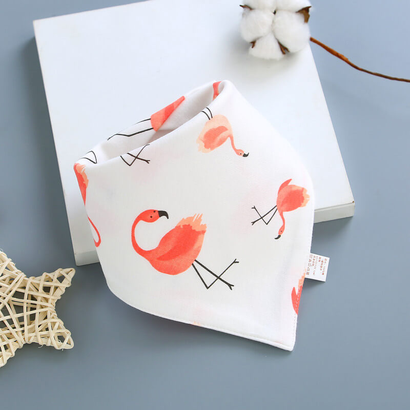 Bavoir Bandana Flamant Rose - Collection Rose Flamingo