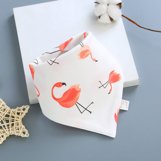 Bavoir Bandana Flamant Rose - Collection Rose Flamingo