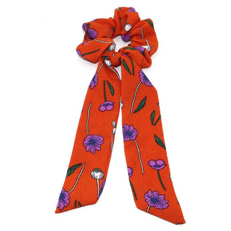 Chouchou Foulard Orange - Élégance Intemporelle
